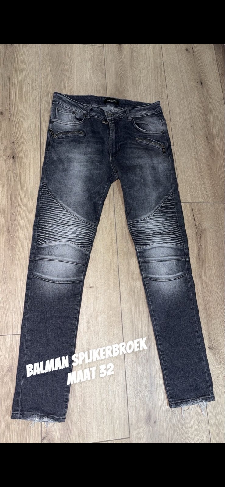 Balmain spijkerbroek maat 33, Ophalen of Verzenden, Zo goed als nieuw, Zwart, Overige jeansmaten