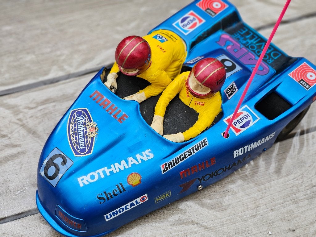Tamiya oldtimer B2B zijspan 1/10, Hobby en Vrije tijd, Modelbouw | Radiografisch | Auto's, Elektro, Ophalen of Verzenden, Zo goed als nieuw