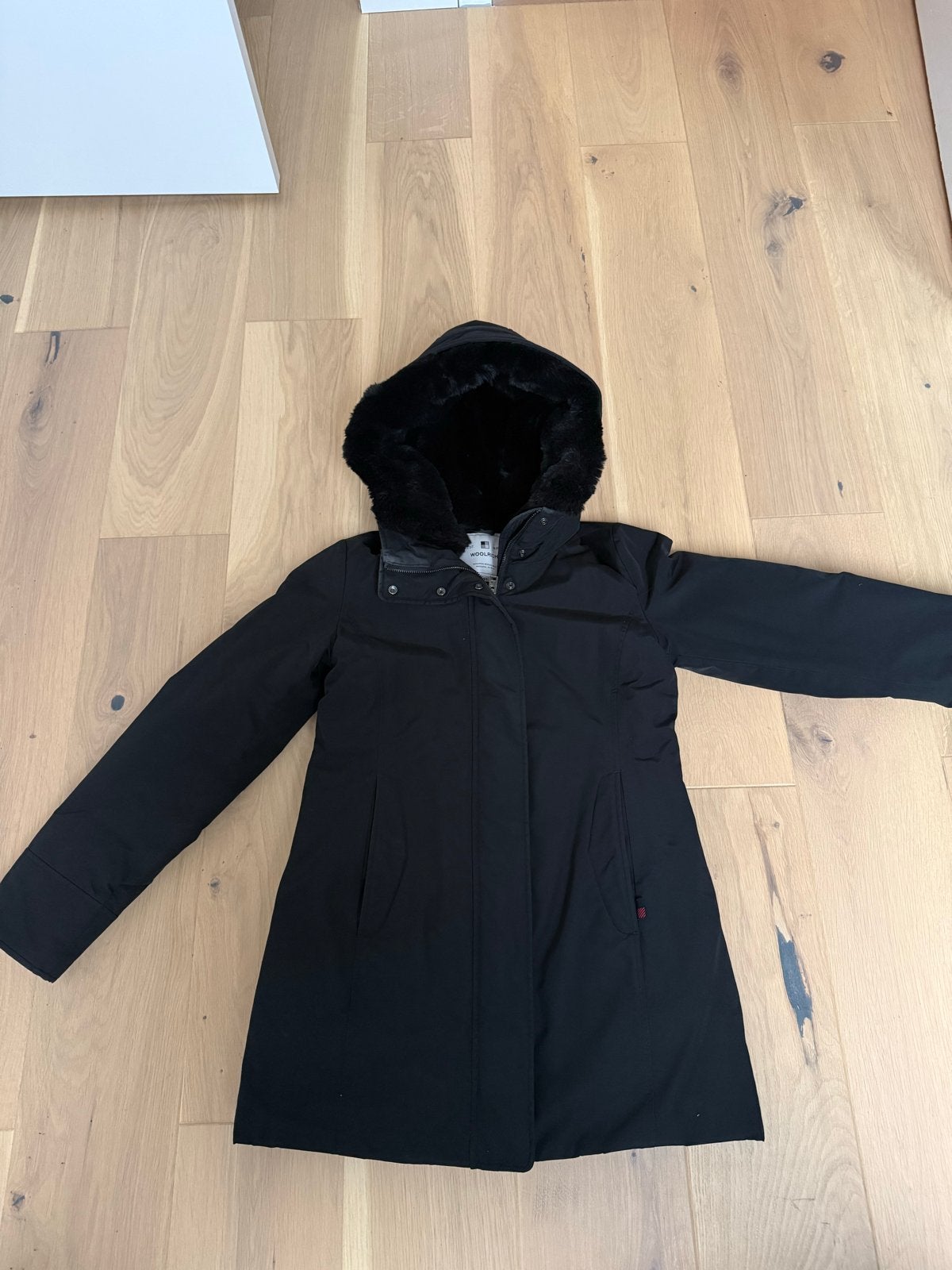 Woolrich Arctic Parka met bontkraag - Zwart, Maat XS, Ophalen of Verzenden, Zo goed als nieuw, Maat 34 (XS) of kleiner, Zwart