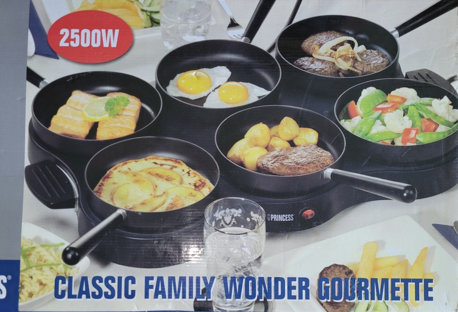 Princess Classic Family Wonder Gourmette 2500W, Witgoed en Apparatuur, Gourmetstellen, Ophalen, Nieuw, 4 t/m 7 personen