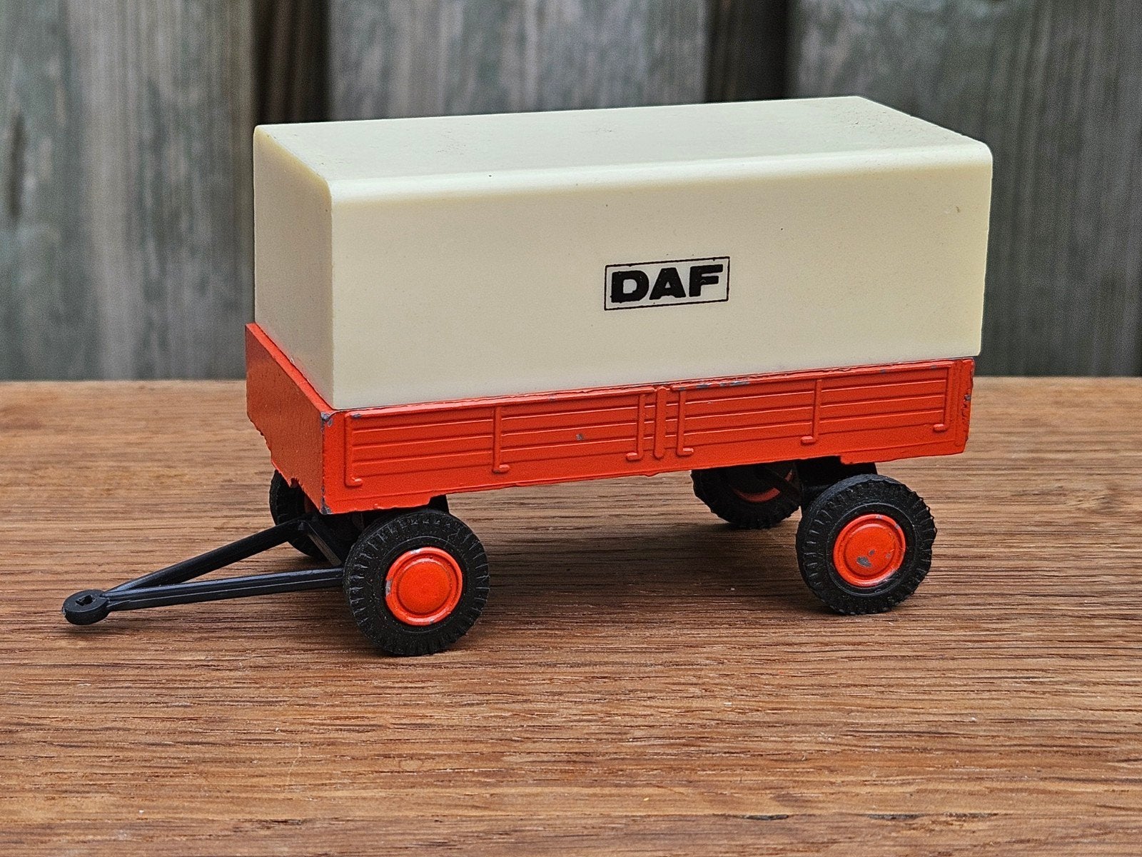Lion Car Daf aanhanger met huif - Schaal 1:50, Ophalen of Verzenden, Gebruikt, Bus of Vrachtwagen, Lion Toys
