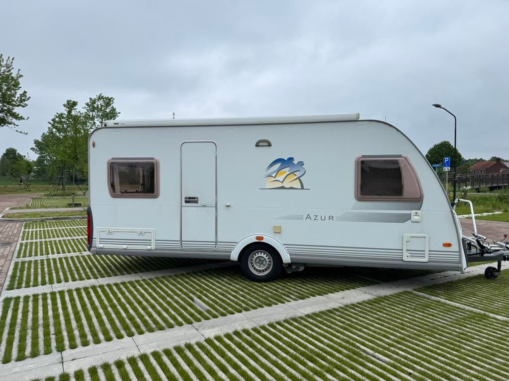 Knaus Azur 500 Caravan 2e eigenaar zeer netjes, Caravans en Kamperen, Caravans, Omvormbare zithoek, Rondzit, Particulier, 5 tot 6 meter