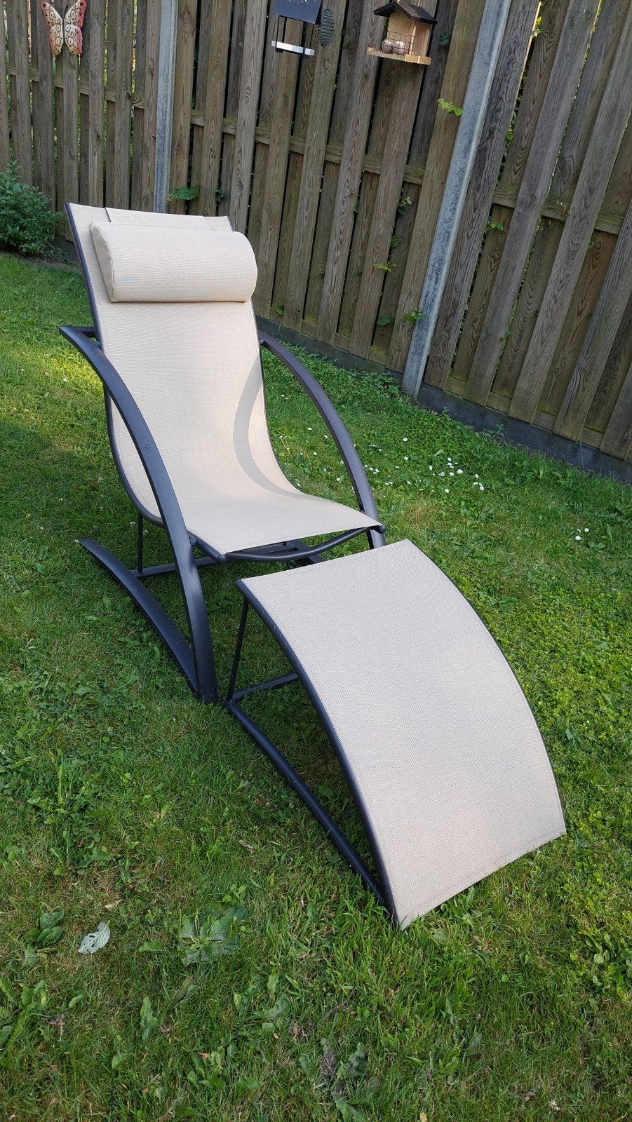 Sun Garden Comfort Ligstoel met Voetenbank, Ophalen, Gebruikt, Metaal