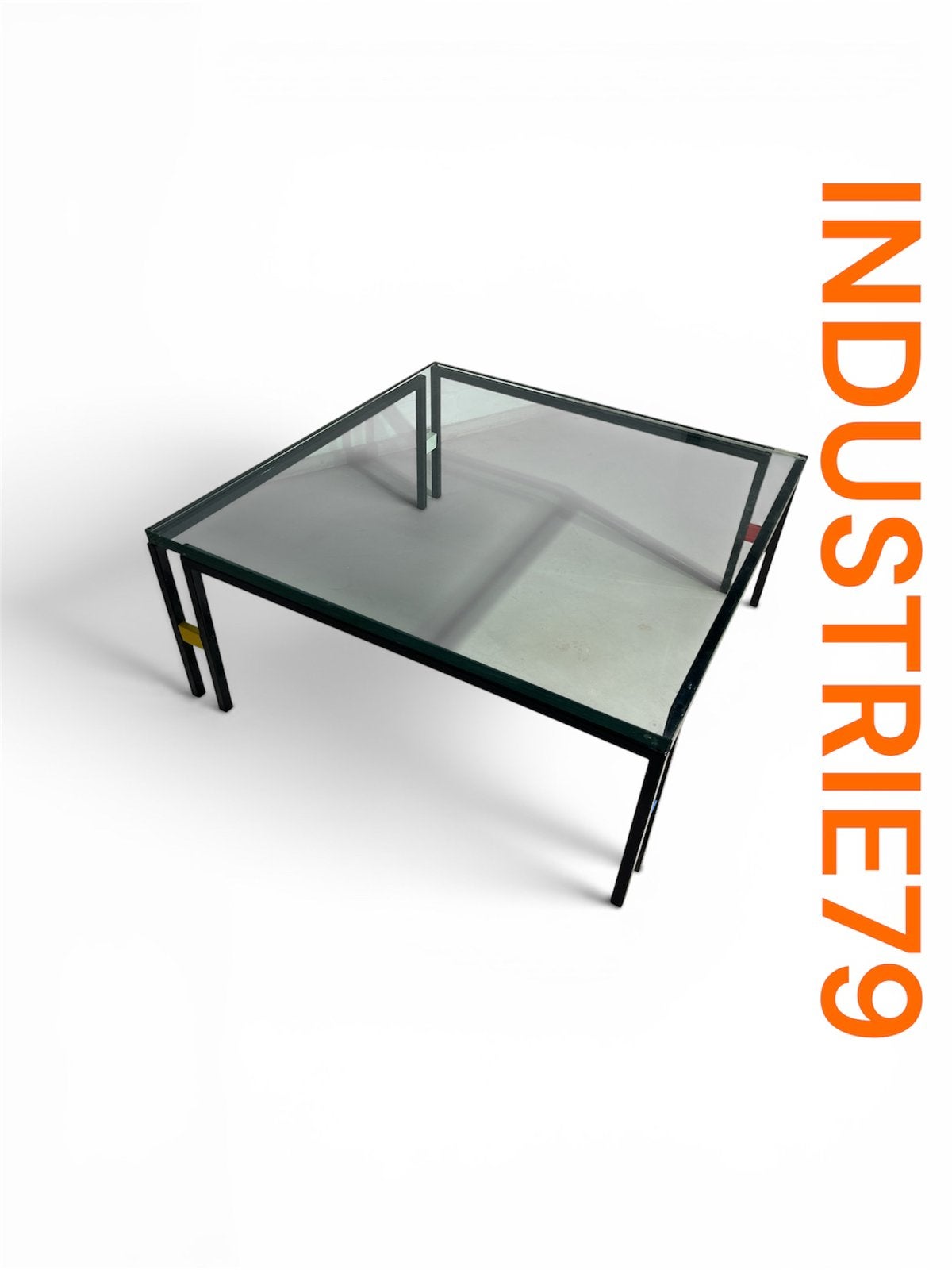 Mondriaan Stijl Salontafel Design vintage Artdeco, Ophalen, Geen, Vierkant, Zo goed als nieuw