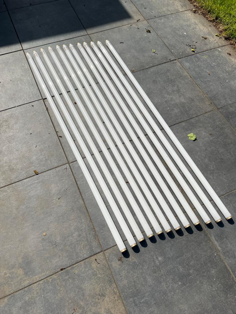 12 Max Light 100W Intens. UV Zonnebanklampen Voor Zonnebank, Ophalen, Zo goed als nieuw, Zonnebank enkelzijdig, 10 tot 15 lampen