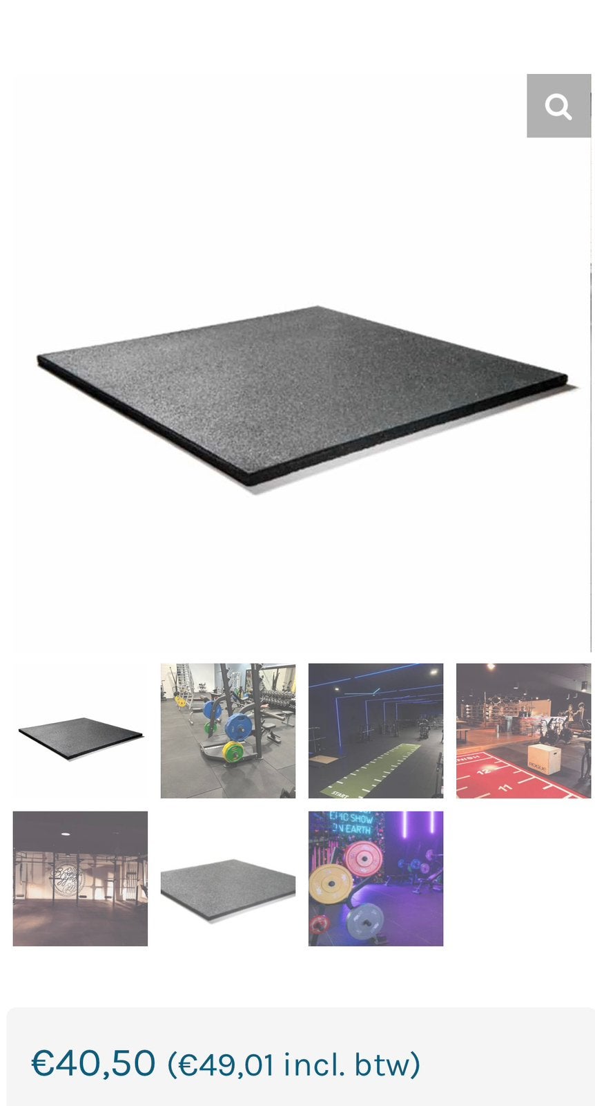 Rubberen Granulaat tegels (4 stuks), Ophalen, Zo goed als nieuw, Fitnessmat