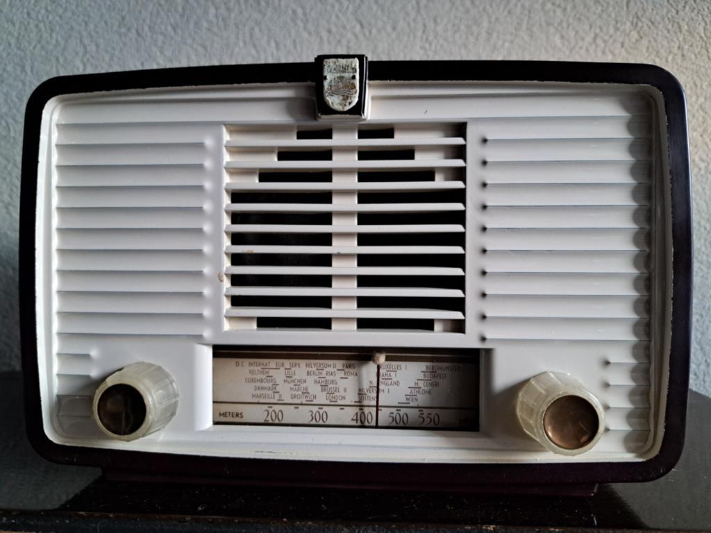 Philips BX115U Vintage Radio - Jaren '50 Buizenradio, Ophalen of Verzenden, Gebruikt, Radio