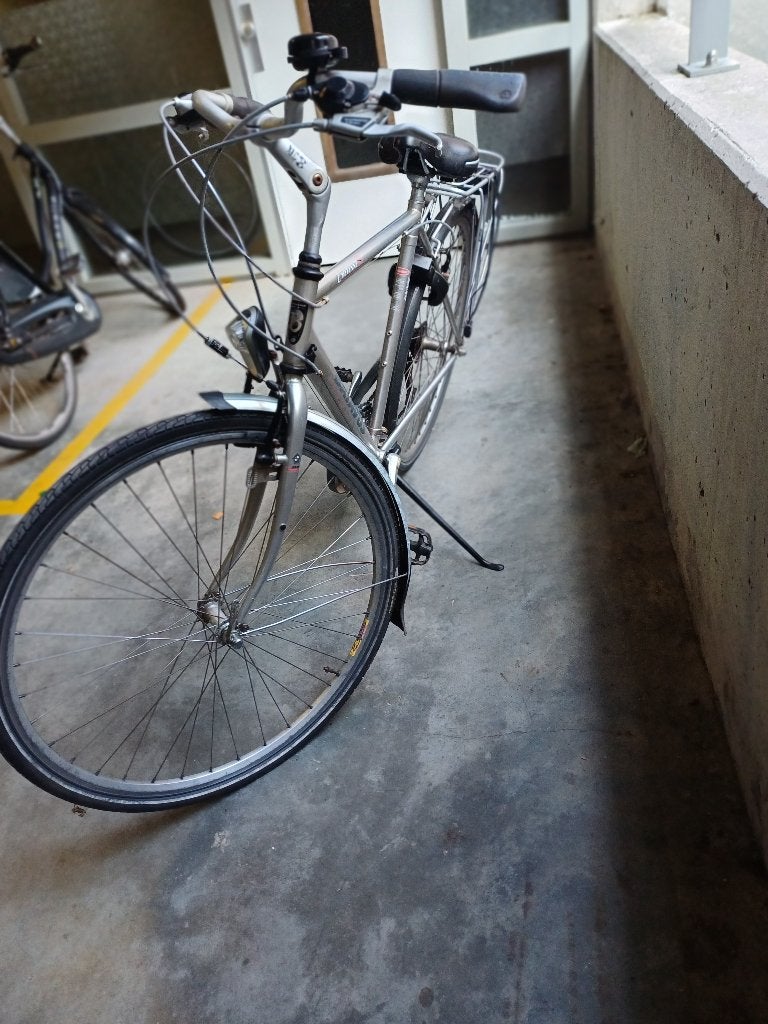 Te koop herenfiets, Fietsen en Brommers, Ophalen, Gebruikt, Velgrem, Versnellingen