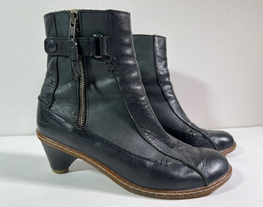 Elegante zwarte leren enkellaarsjes van Dr Martens - Maat 40, Kleding | Dames, Zwart, Lage of Enkellaarzen, Ophalen of Verzenden