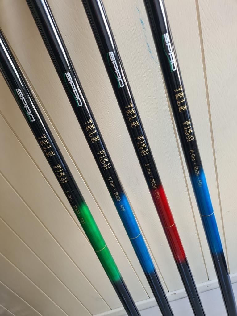 Nieuwe 5.00m telescoop hengels. SPRO, Watersport en Boten, Hengelsport | Witvissen, Ophalen, 5.00m, Spro, Nieuw