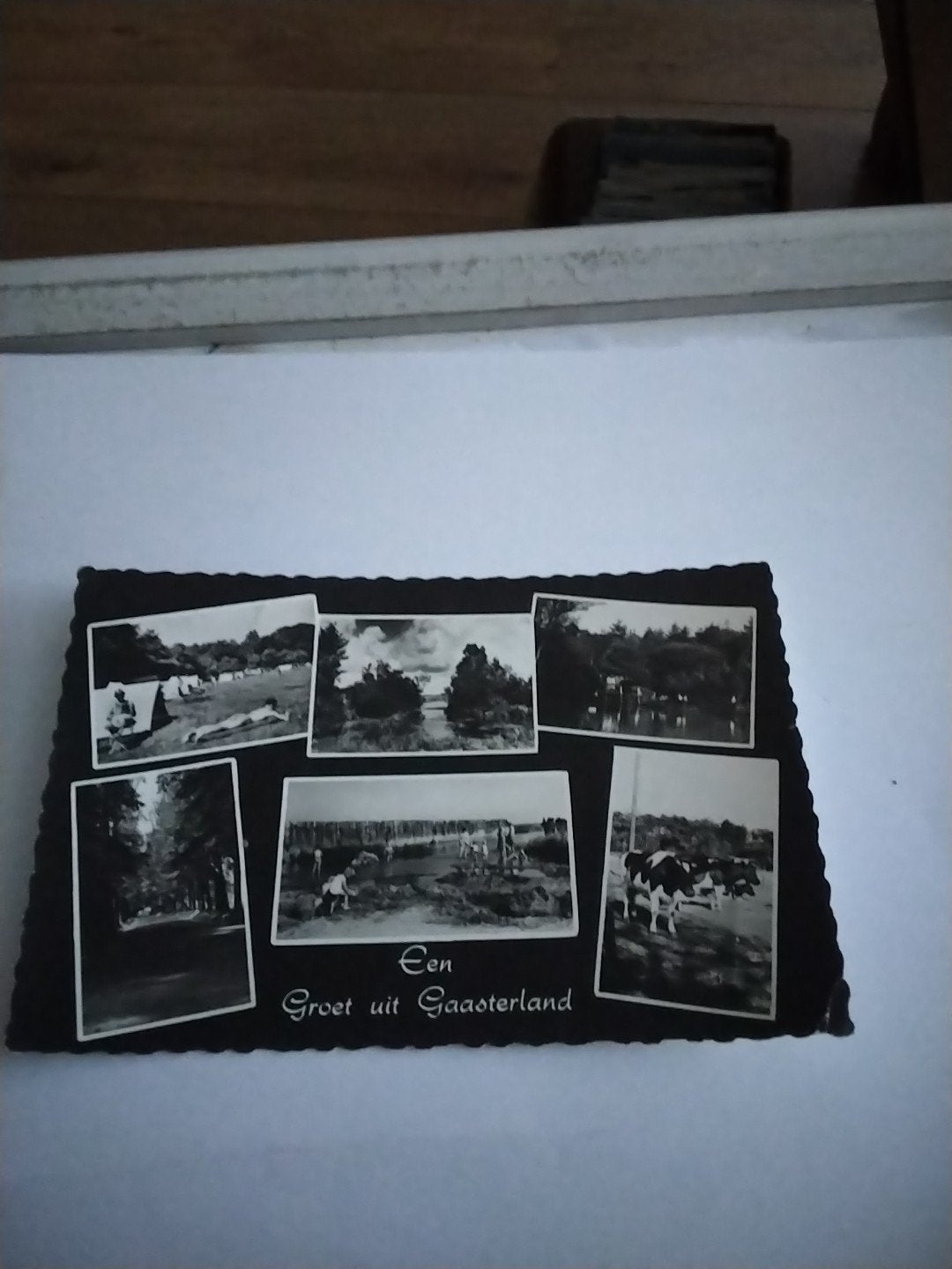 Oude ansichtkaart 'Groet uit Gaasterland' met postzegels, Verzamelen, Ophalen of Verzenden, Voor 1920