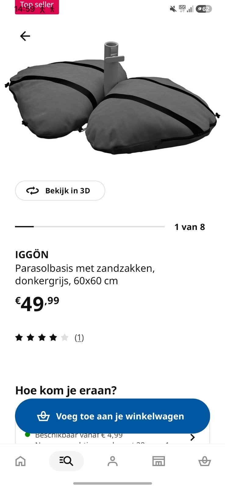 parasol voet, Tuin en Terras, Ophalen, Nieuw, Minder dan 1 meter, Parasolvoet