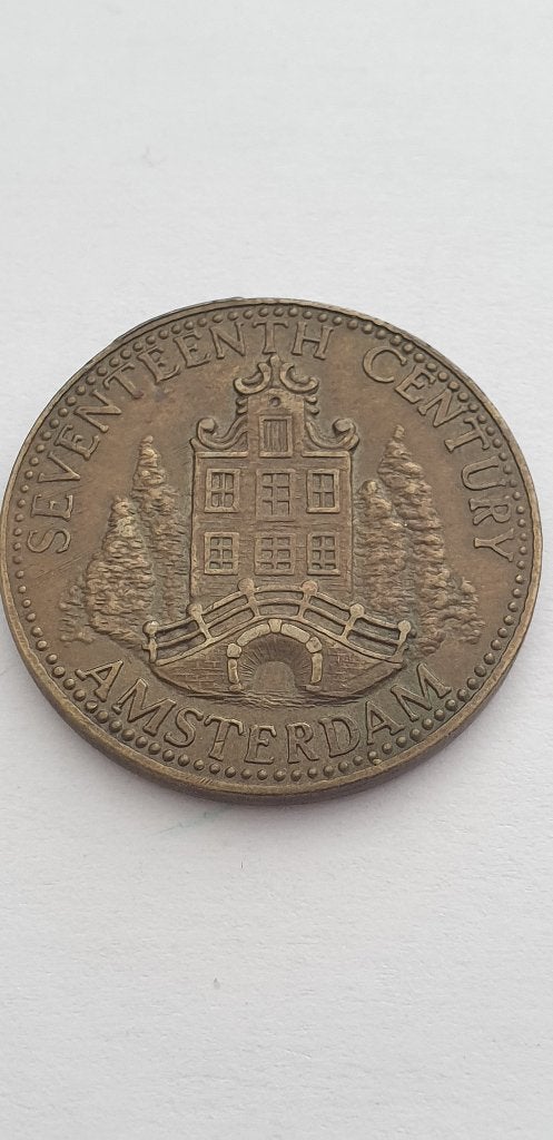 2968 de poort van amsterdam seventeenth century 1 florijn, Verzenden, Overige materialen