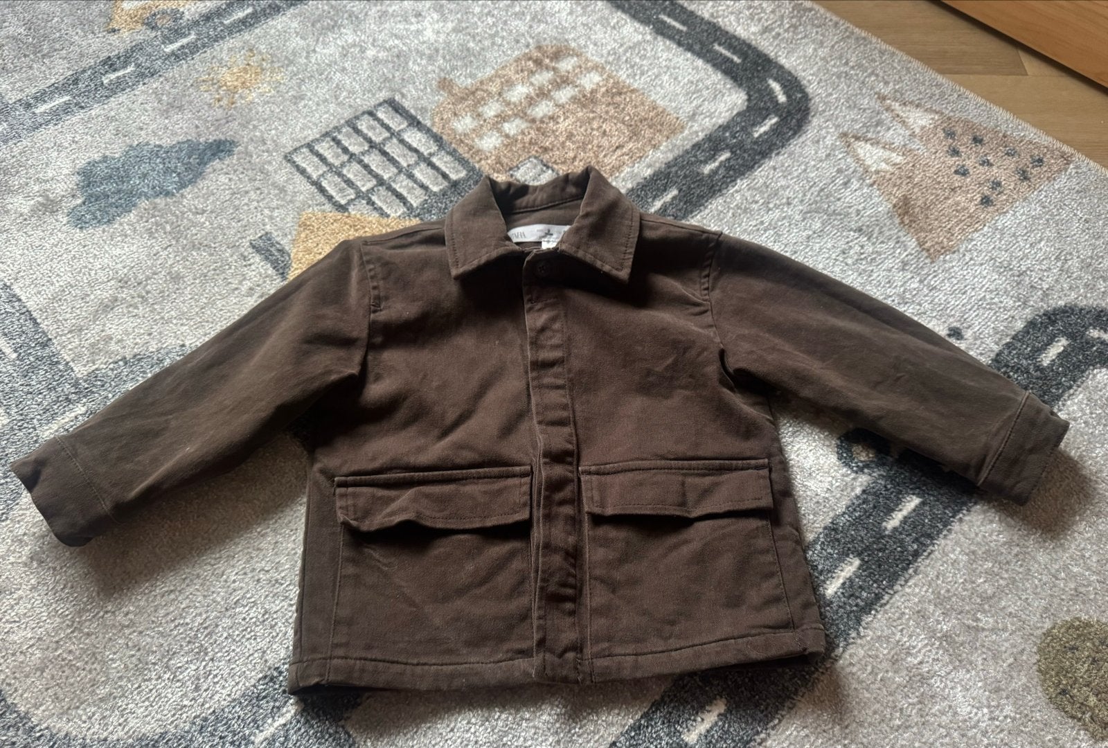 Zara jas maat 92 jongens bruin, Ophalen of Verzenden, Gebruikt, Jongen, Jas
