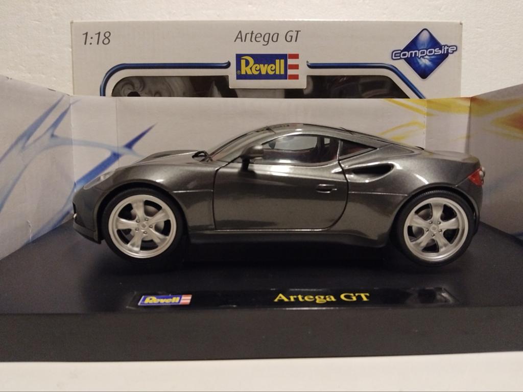 Artega GT antraciet grijs Revell 1:18 KRD, Hobby en Vrije tijd, Modelauto's | 1:18, Ophalen of Verzenden, Zo goed als nieuw, Auto
