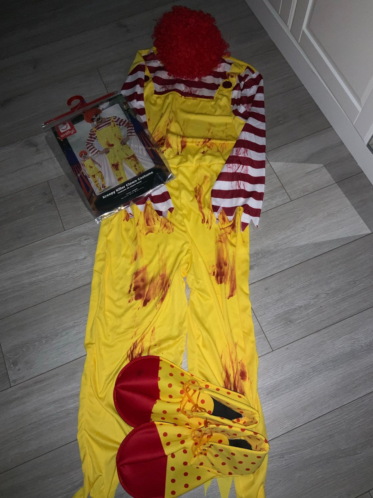 Kreepy Killer Clown Kostuum - Halloween/Carnaval, Maat 46/48 (XL) of groter, Ophalen of Verzenden, Zo goed als nieuw, Halloween