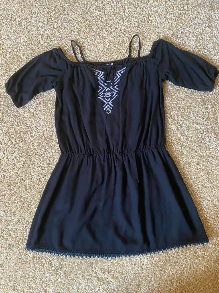 Beachwave jurk/cover up zwart maat 176/XS, Ophalen of Verzenden, Zo goed als nieuw, Meisje, Jurk of Rok
