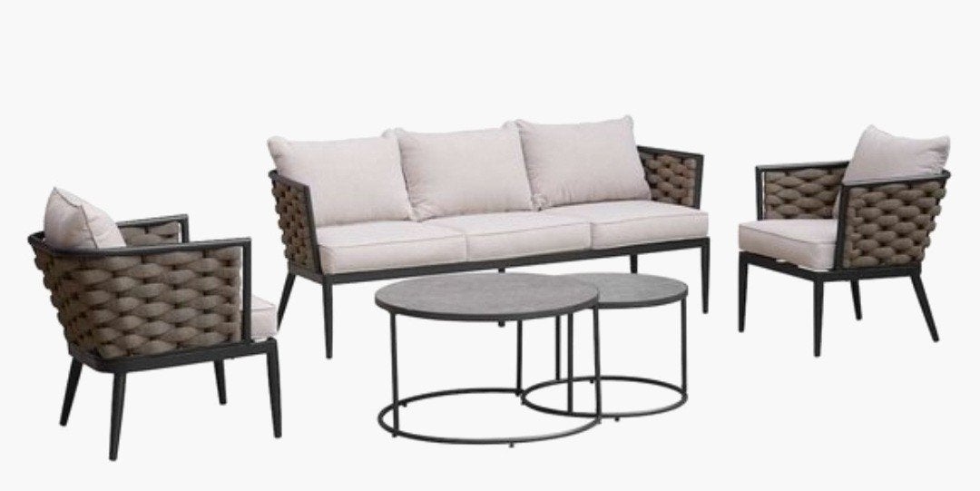 Feel Home - Luxe Brezza Loungeset met Duo Salontafel, Tuin en Terras, Tuinsets en Loungesets, Ophalen, Nieuw, Bank, Loungeset