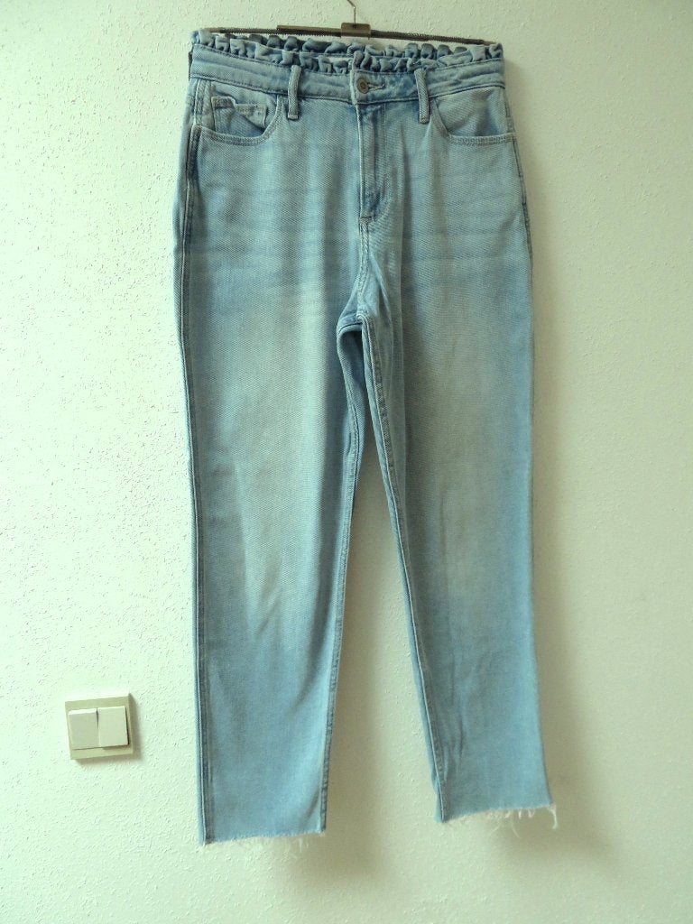 Z58 HOLLISTER aparte jeans broek blauw W 27 L 27, Blauw, Ophalen of Verzenden, Zo goed als nieuw, W27 (confectie 34) of kleiner