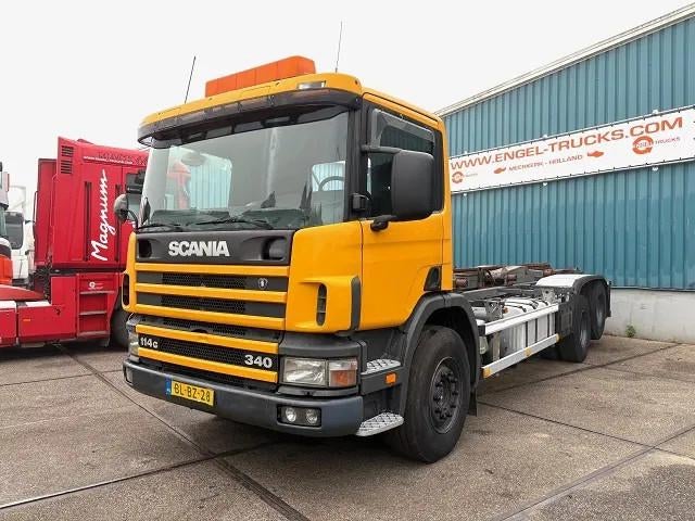 Scania P114-340 6x2 WITH MULTILIFT CONTAINERSYSTEM ONLY 80.5, Auto's, Vrachtwagens, Bedrijf, Te koop, ABS, Cruise Control, Elektrische buitenspiegels