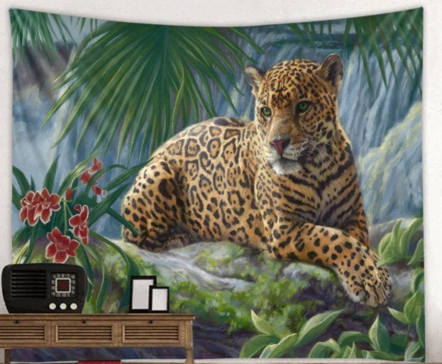 Wandkleed met Luipaardprint - Jungle Thema 90-75cm, Verzenden, 90 cm, Meerkleurig, Nieuw