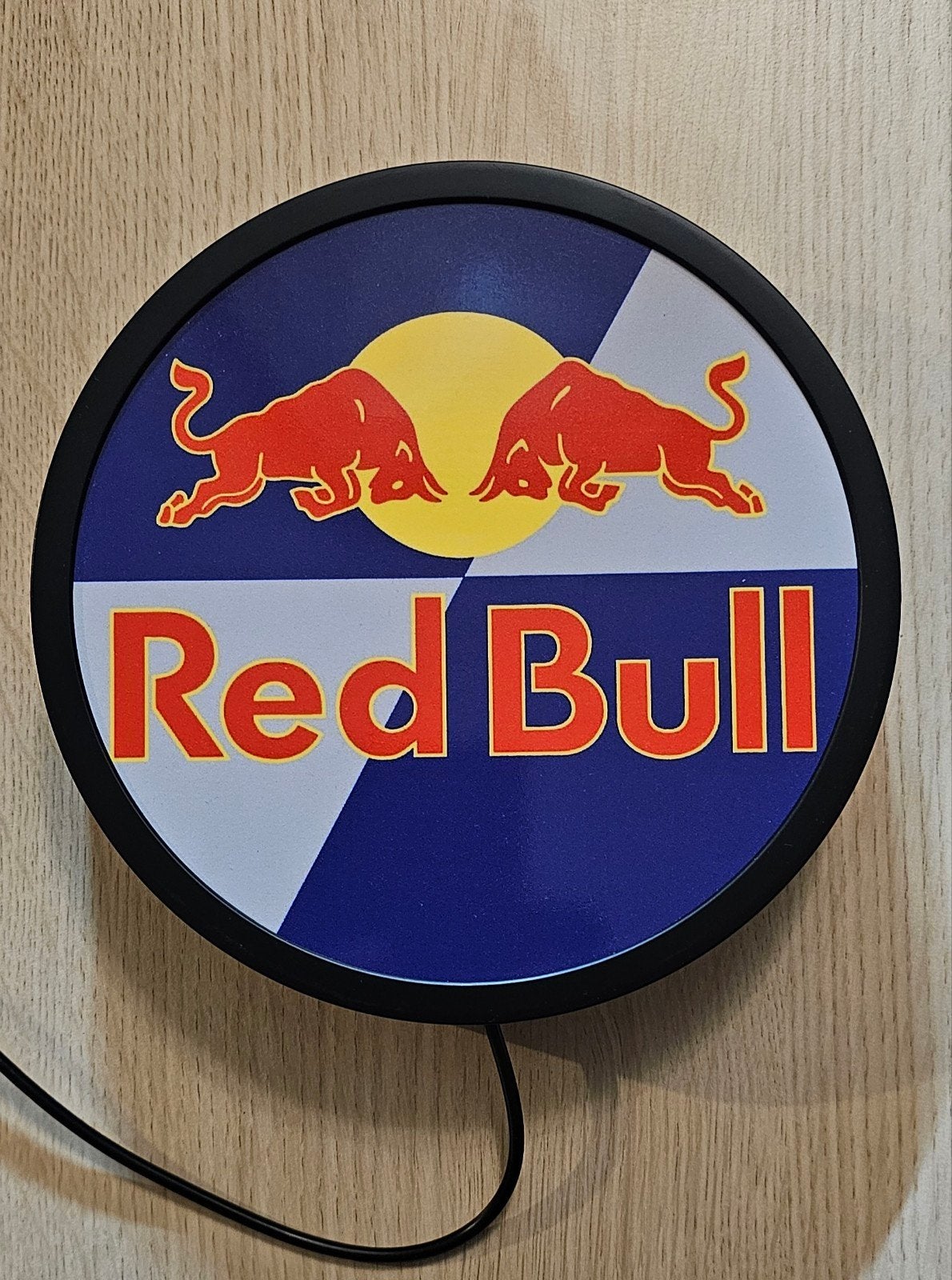 Red Bull Reclamebord met LED-verlichting - 20 cm, Ophalen of Verzenden, Reclamebord