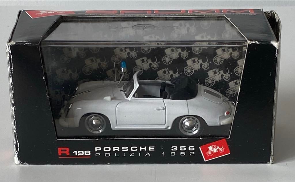 Brumm Porsche 356 Polizia 1952 - Modelauto 1:43, Hobby en Vrije tijd, Modelauto's | 1:43, Ophalen of Verzenden, Zo goed als nieuw