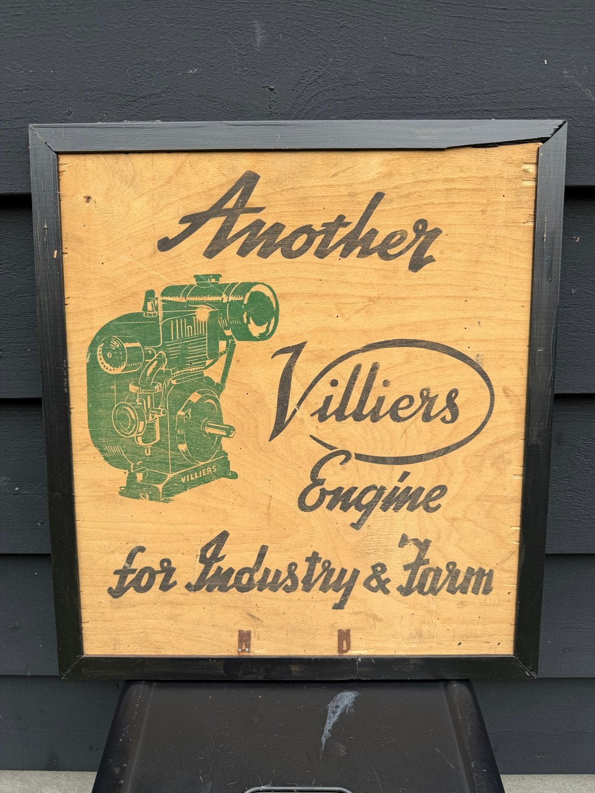 Vintage Villiers Engine Reclamebord - Industrie & Boerderij, Verzamelen, Ophalen of Verzenden, Gebruikt, Reclamebord