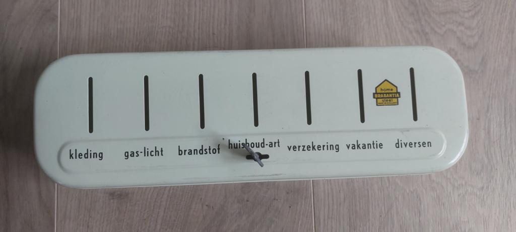 Vintage Budget Box Spaarpot - Spaarpot voor Huishoudbudget, Ophalen of Verzenden