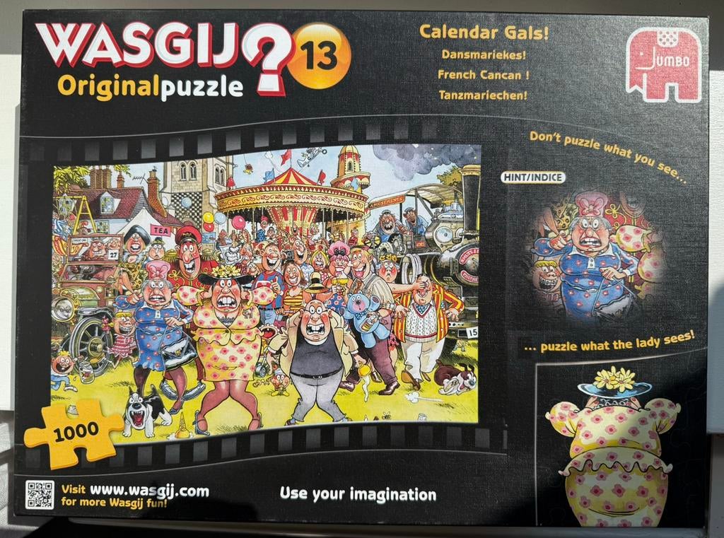 Wasgij puzzel 1000 stukjes dansmariekes, Ophalen of Verzenden, 500 t/m 1500 stukjes, Zo goed als nieuw