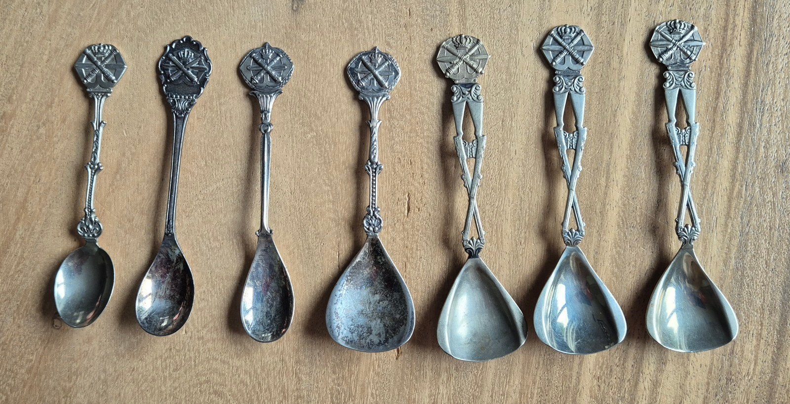 7 lepeltjes Luchtdoelartillerie, lua, Verzamelen, Ophalen of Verzenden, Landmacht, Nederland, Overige typen