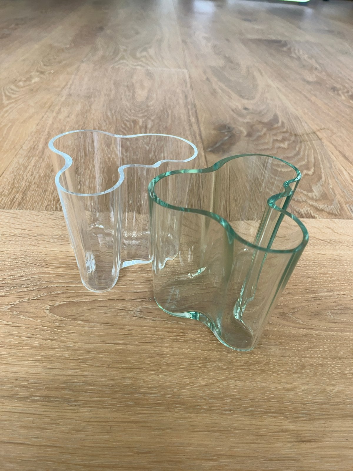 Iittala Aalto Vaasjes - Wit en Groen Glas (9,5 cm), Ophalen of Verzenden