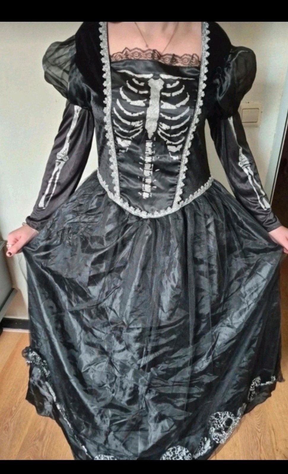 Halloween jurk maat 38 met hoepelrok, Maat 38/40 (M), Ophalen of Verzenden, Halloween, Kleding