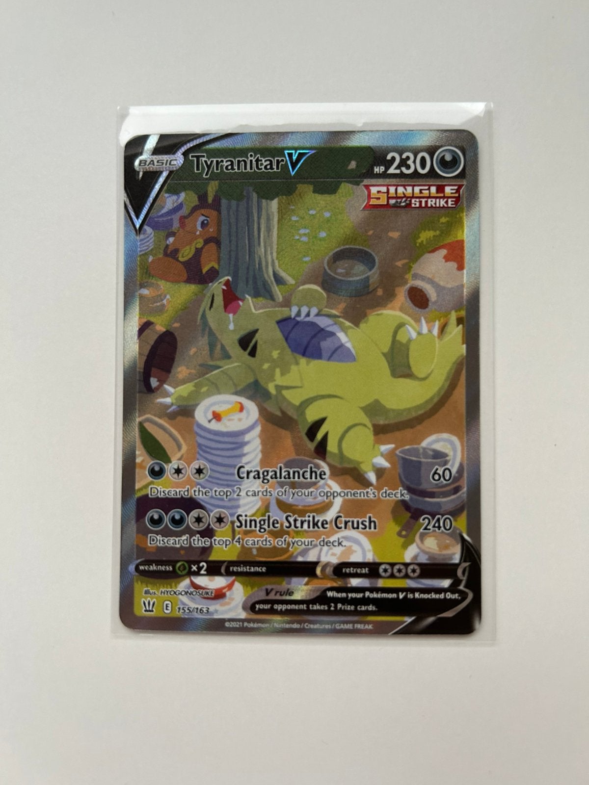 Tyranitar v alt art battle styles #155, Ophalen of Verzenden, Zo goed als nieuw