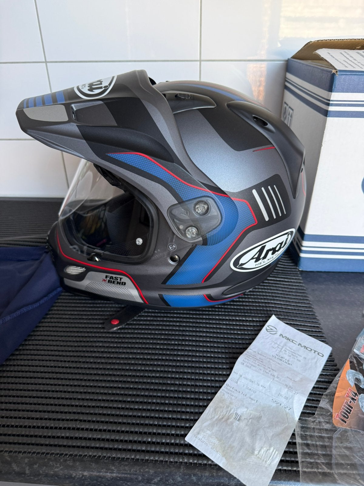 Arai tour x4 grey vision, Ophalen of Verzenden, Tweedehands, Integraalhelm, Arai