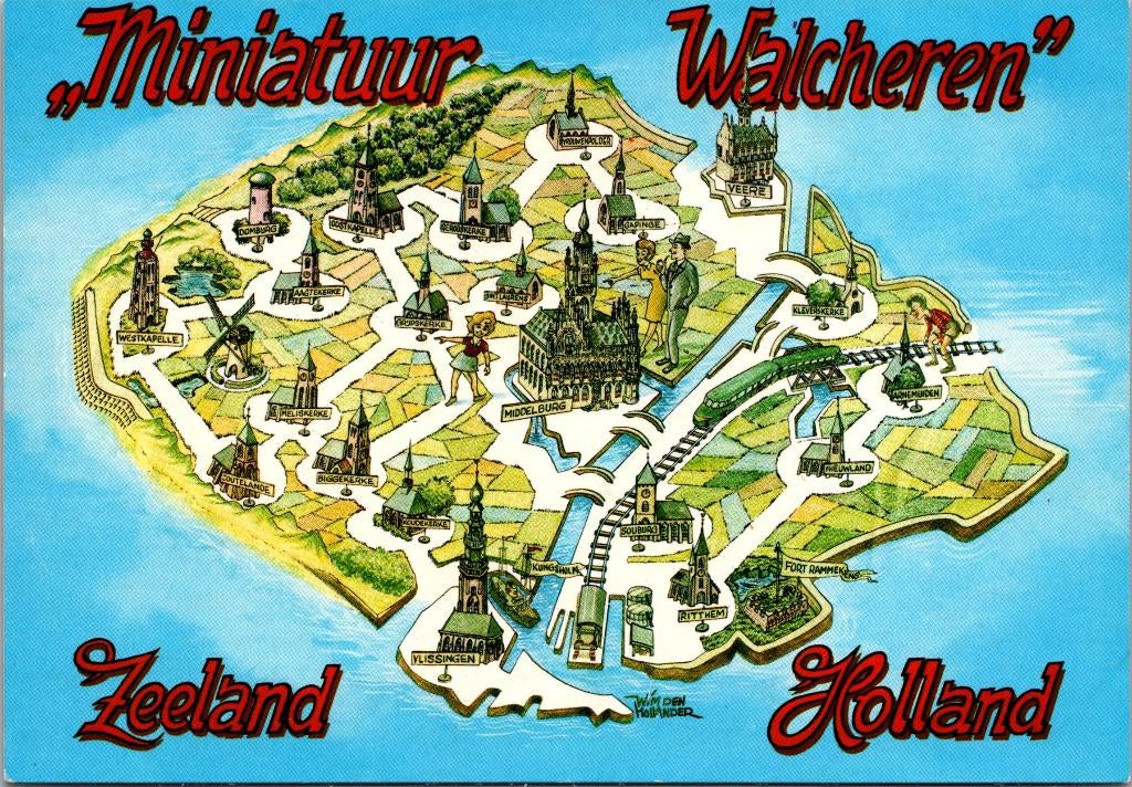 Miniatuur Walcheren (3x), Verzenden, 1960 tot 1980, Ongelopen, Zeeland