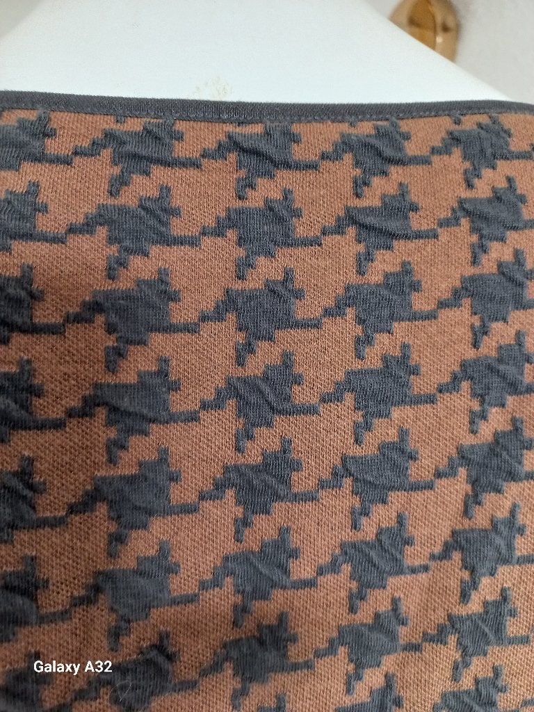 Kyra & Co jurk, Pied de poule in bruin en grijs, maat M, Maat 38/40 (M), Bruin, Ophalen of Verzenden, Zo goed als nieuw