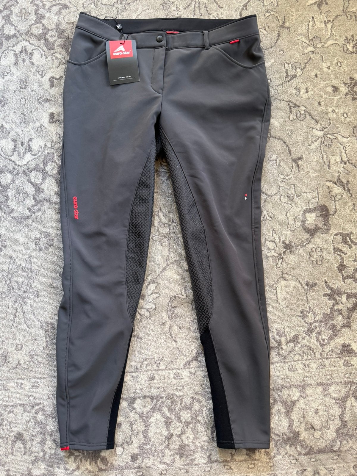 Nieuwe Euro-star rijbroek zwart grijs, Dressuur, Nieuw, Eurostar, Onderkleding