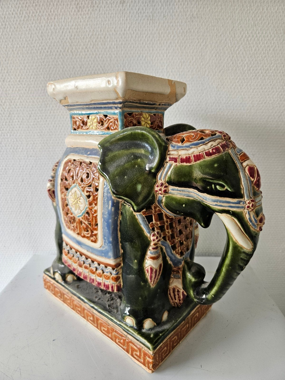 Decoratieve olifant kruk/plantenstandaard, Ophalen of Verzenden