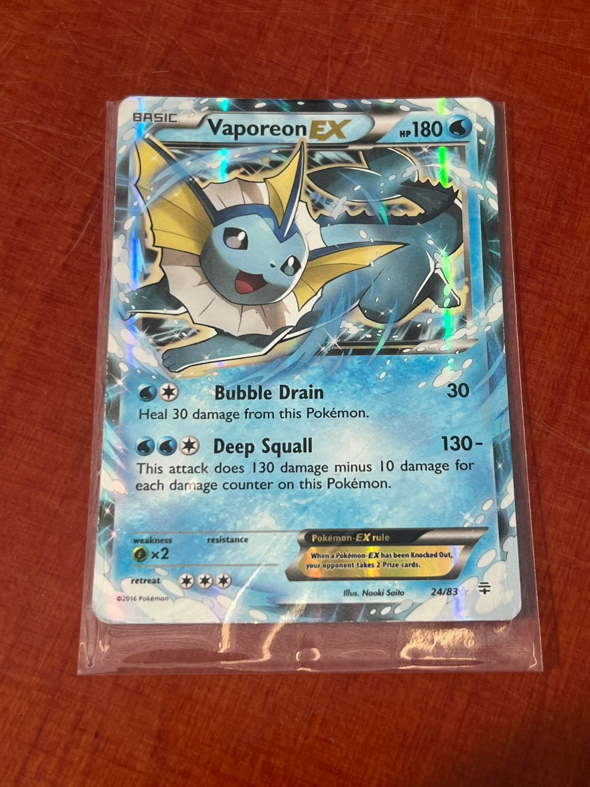 Vaporeon EX 24 83, Ophalen of Verzenden, Zo goed als nieuw