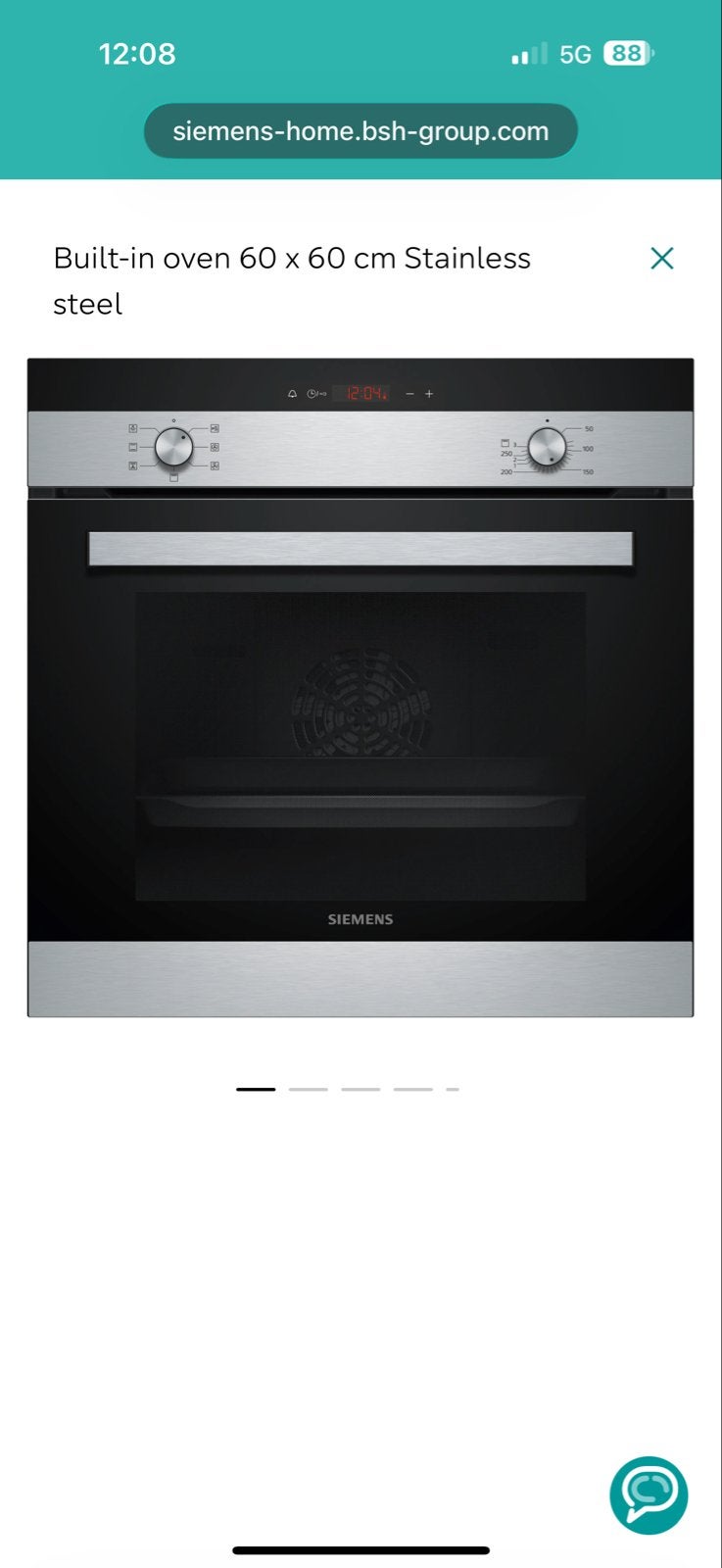 Siemens HB113FBS0 Inbouw Oven - Mooi en Gebruikt, Ophalen, Gebruikt, Oven, Siemens