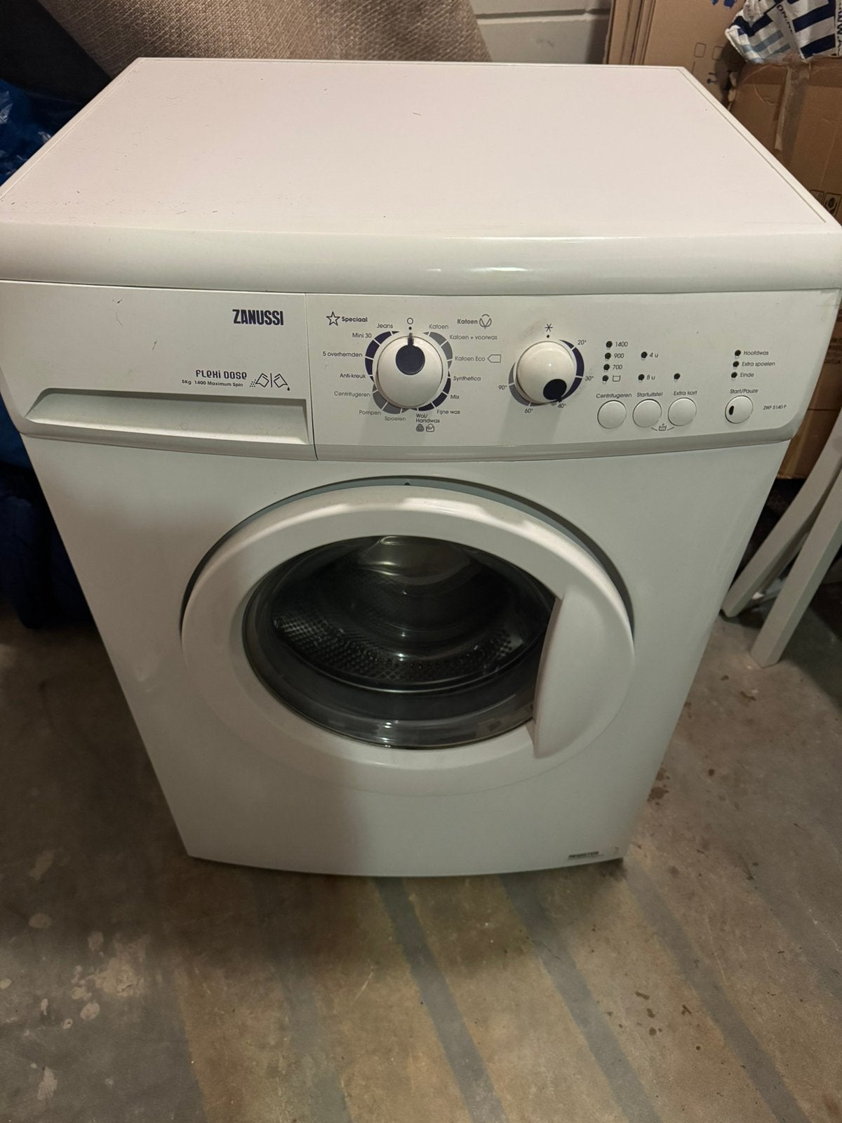 Wasmachine, Witgoed en Apparatuur, Ophalen, Zo goed als nieuw, 1200 tot 1600 toeren, 85 tot 90 cm