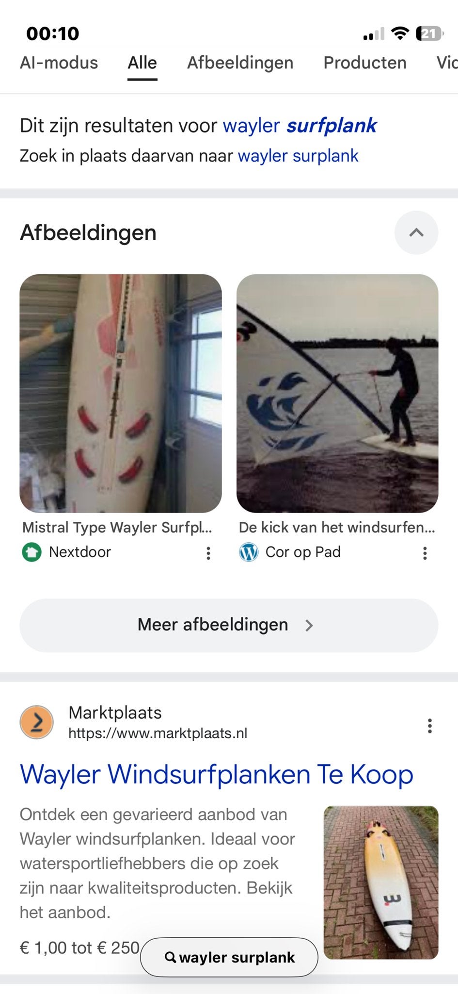 Gezocht: Old school surfplank (Wayler, Ten Cate), Ophalen, Gebruikt, Overige merken, Plank