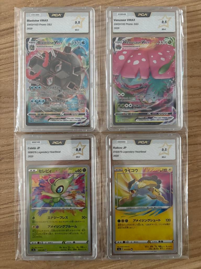Pokemon 4 slabs PCA 9,5 jaar 2020, Ophalen of Verzenden, Nieuw, Meerdere kaarten, Foil
