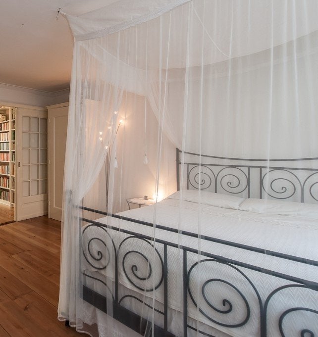 Ademende 2-persoons klamboe, luxe romantisch, merk Colorique, Gebruikt, Wit, Overige typen, Tweepersoons