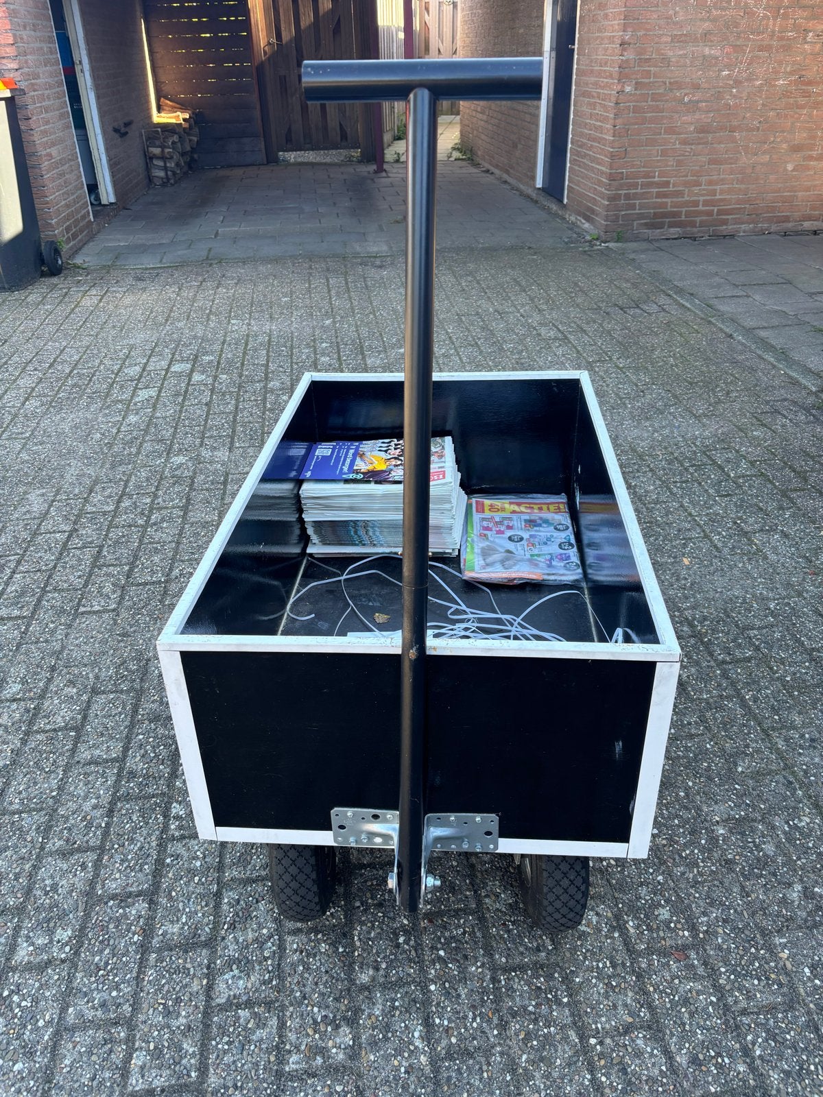 Stevige handgemaakte bolderkar, Ophalen, Gebruikt