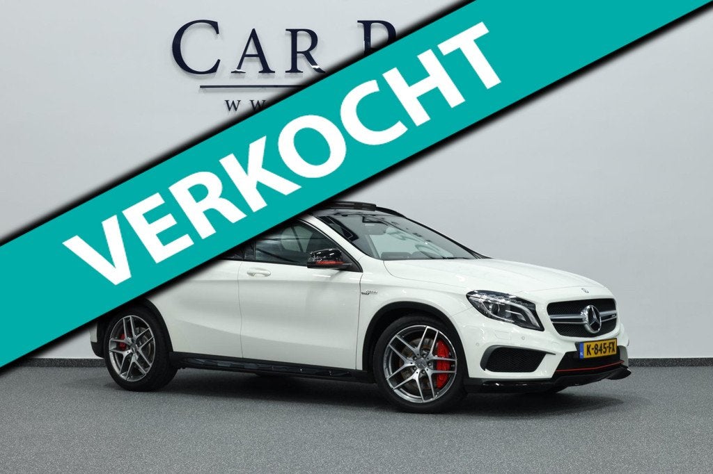 Mercedes-Benz GLA-klasse AMG 45 4MATIC Edition 1 LED/PANO/CA, Auto's, Mercedes-Benz, Gebruikt, Euro 6, 4 cilinders, Wit