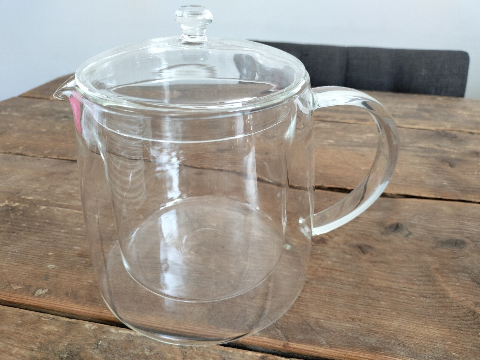 Dubbelwandige Glazen Theepot - Houdt thee langer warm, Theepot/fluitketel, Ophalen, Zo goed als nieuw, Glas