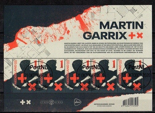 Nederland nr. 3884 Martin Garrix gestempeld, Ophalen of Verzenden, Na 1940, Gestempeld
