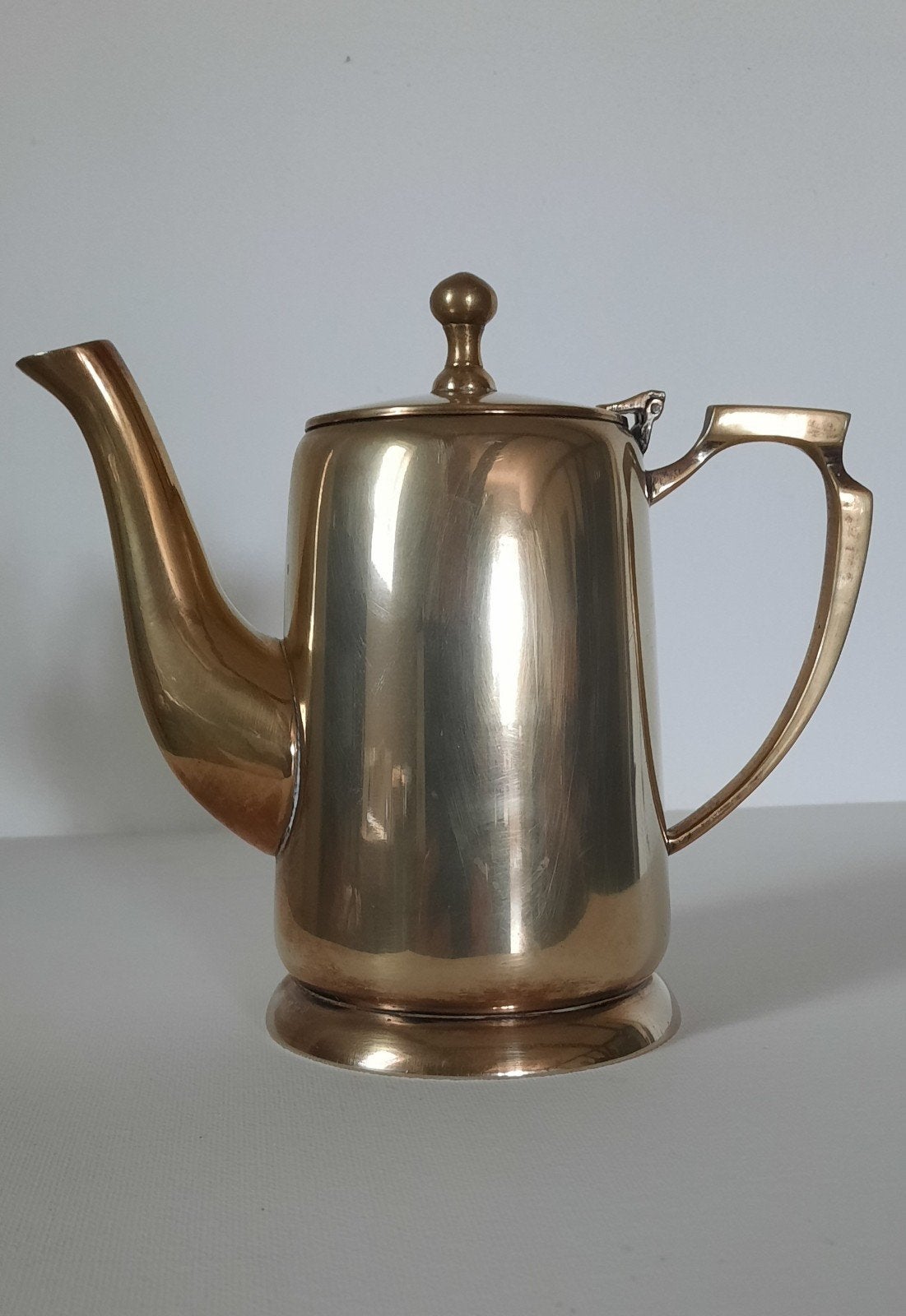 Vintage Verzilverde Koffiepot - 17 cm hoog, Ophalen of Verzenden